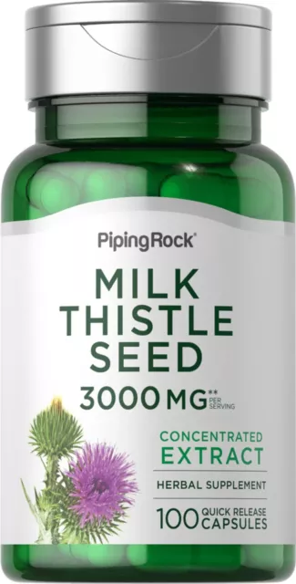 Milk Thistle 100 caps 3000mg per serving ANTIOXIDANTES SALUD HIGADO envio GRATIS