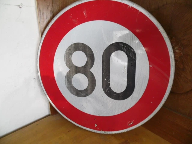 ALTES VERKEHRSSCHILD DEKO 80. Geburtstag Original EUR 19,90 PicClick DE
