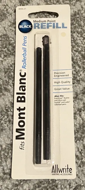 Montblanc/Mont Blanc Rollerball Pens Medium Point Black Refill - Allwrite