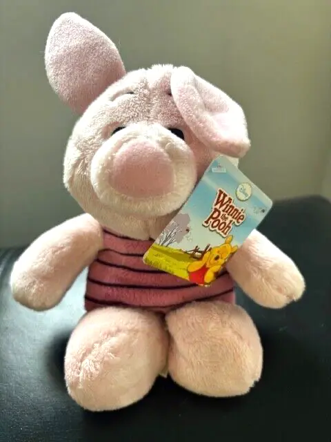 BRAND NEW WITH TAG Piglet Winnie the Pooh pink pig small soft cuddly toy