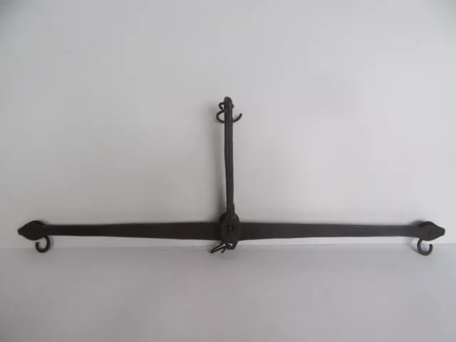 Antique 18th / 19th Century Cast Iron Hand Forged Balancing Scale / Hanger