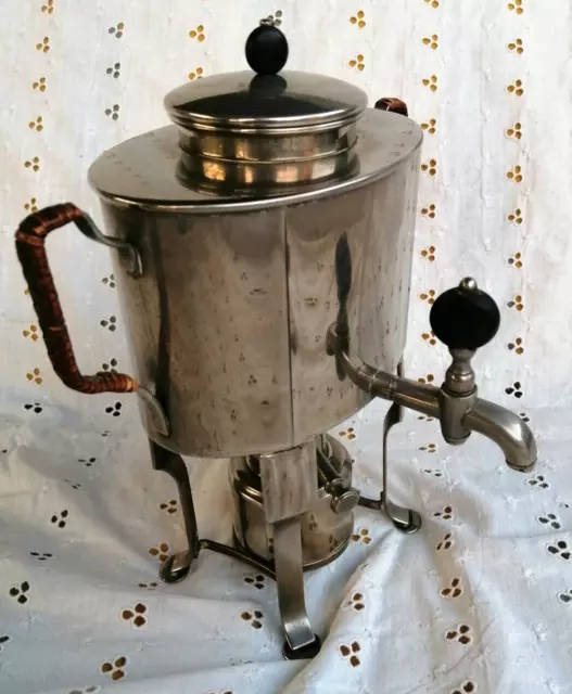 ancien samovar en métal argenté marque wwf 0,5litres 2