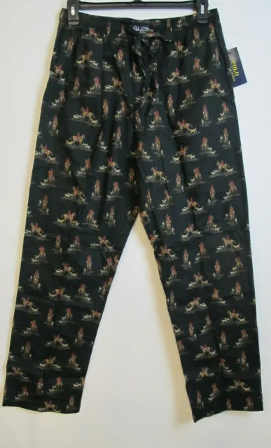 POLO Ralph Lauren Men's Sz XL Hunter & Dog Print Flannel Pajama Pants
