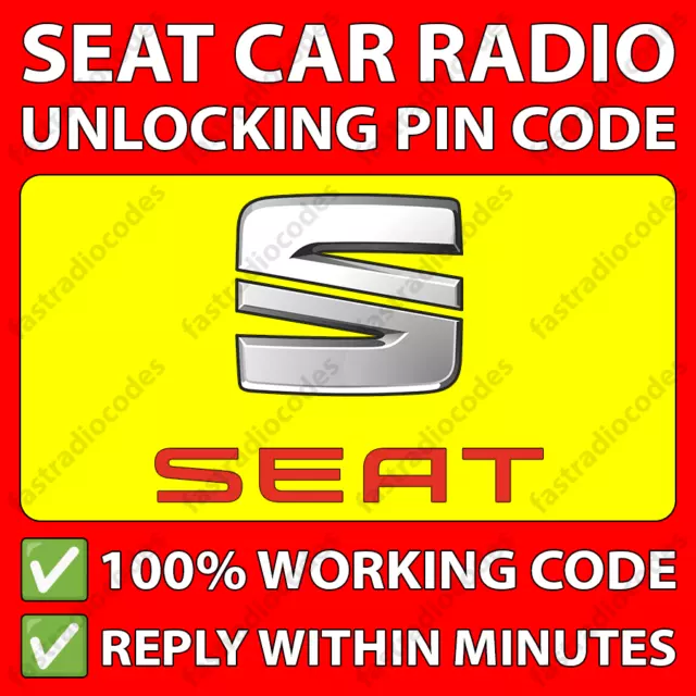 ✅SEAT Radio Schlüssel PIN Code Leon Ibiza Alana RCD RNS Navigation Altea Technisat✅