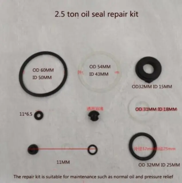 Car Repair Tool Jack Accessories Horizontal 2.5 Ton Jack Seal Kit