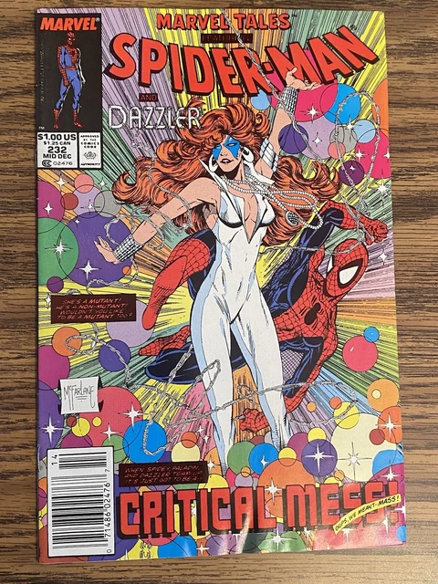 Marvel Tales # 232 Newsstand X-Men Spider-Man Dazzler Todd McFarlane VF HTF KEY