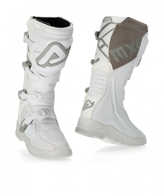 Bottes Acerbis X-Team Boots Avec Divers Protections Cross Hors Route Blanc