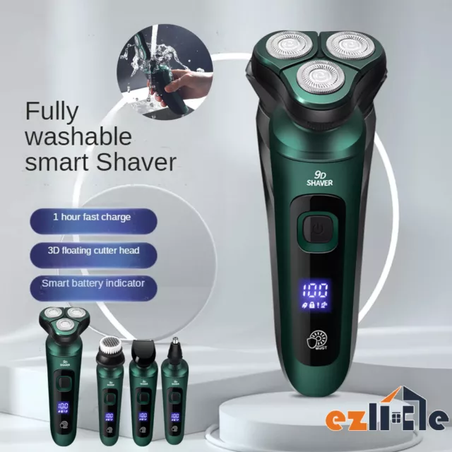 Razor Beard Trimmer Men's Clipper Electric Shaver Cordless USB Charge 4in1 3Head