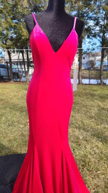 Prom  dress size 4 color hot pink designer Jovani