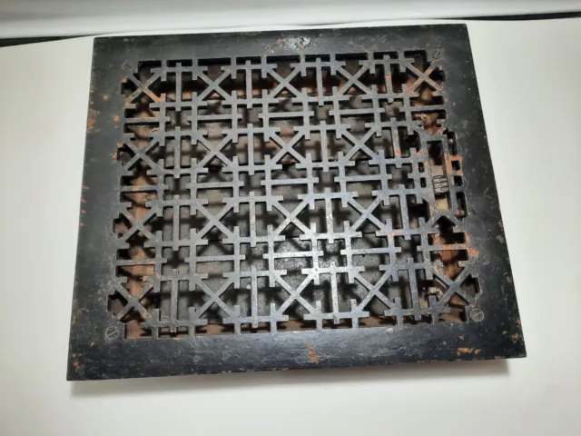 Antique Cast Iron Register/Floor Grate 12"x14"