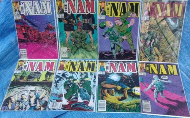 Marvel Comics The Nam 8 Issue Lot # 13 16 18 20 22 27 28 33 Vietnam War Hama
