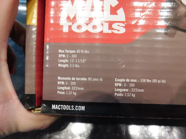 Mac Tools MPF59038 High Power Air Ratchet New Tested Ready to Ship!!! 3