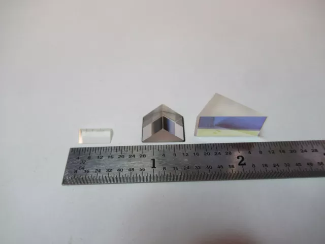 Lot 3 Ea Mini Prisms Optical Glass Mil Spec Laser Optics As Pictured &W8-A-35 2