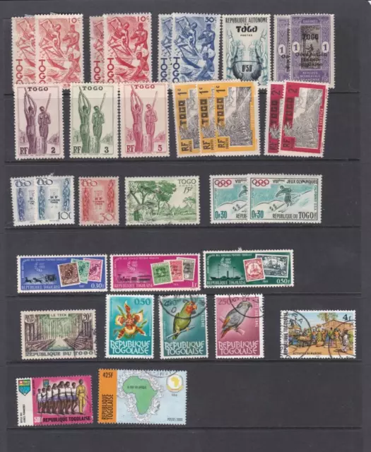 Small Collection 33 Stamps from TOGO - 8 Used & 25 Mint (mostly hinged)
