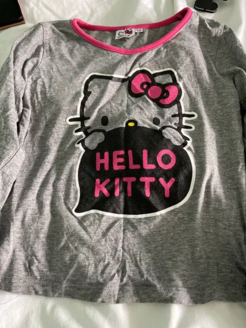 Girls Cropped Hello Kitty Top Age 11-12 Years