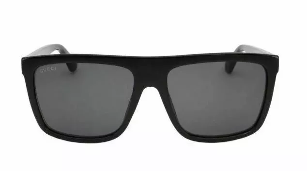 Gucci GG 0748S 001 Black/Gray Rectangle Men's Sunglasses 2