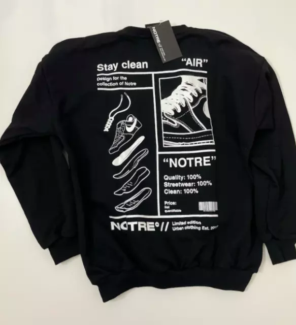 FELPA GIROCOLLO FSK STATELLITE trapshit trap music maglia bianca nera unisex v2 EUR 19 90 PicClick IT