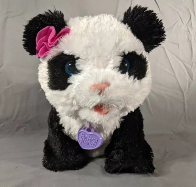 FurReal Friends My Baby Panda Pom Pom Interactive Plush Toy Hasbro T&W EUC