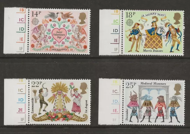 GB 1981 MNH Folklore Set + margins, codes   - Great Value, FREE UK POSTAGE