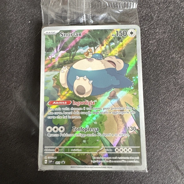 Carta Pokémon Snorlax Svp 051 Promo Sealed Ita 151 Sigillata Full Art - Foto 6
