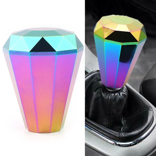 Aluminum Universal Car Manual Knob Gear Shift Head Shifter Lever Stick Diamond