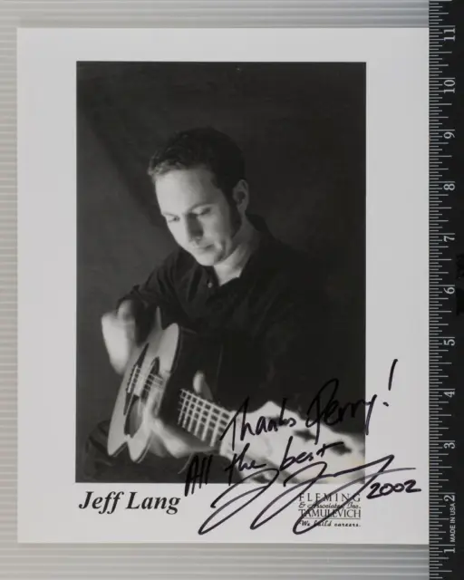 Jeff Lang Autografo Firmato 8x10 B&w Promo Foto Tob