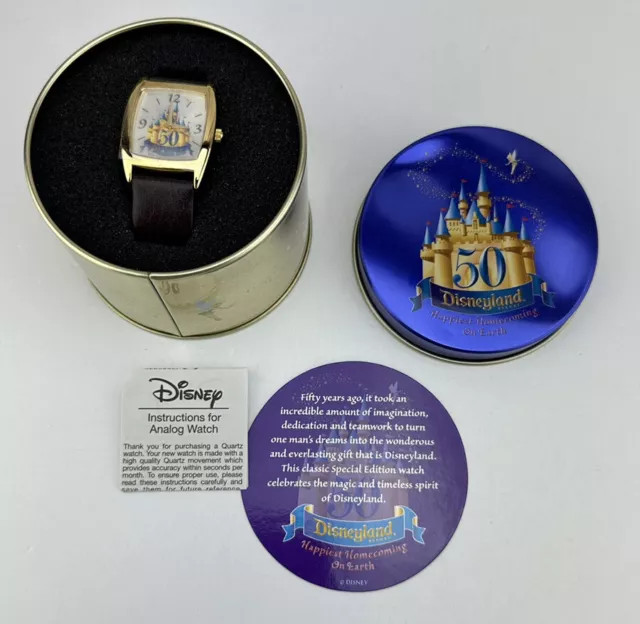 Disneyland 50th Anniversary Watch In Tin Happiest Place On Earth 2005