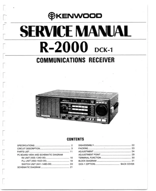 Service Manual-Anleitung für Kenwood R-2000