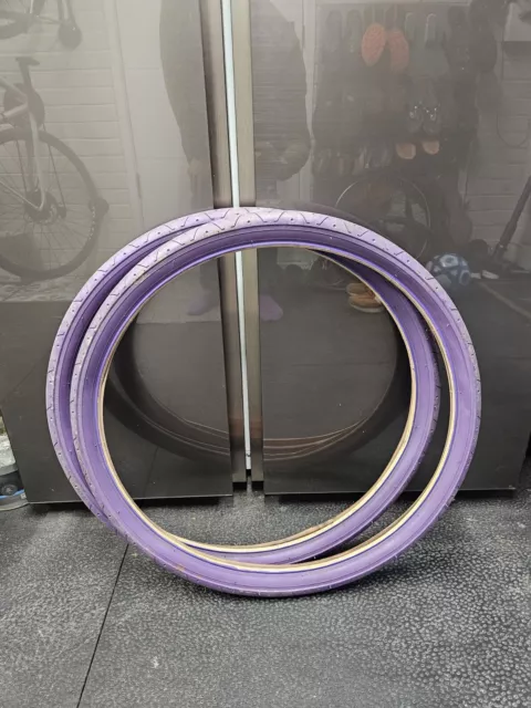 Lucky Stone purple bicycle tyres 26 X 1.95