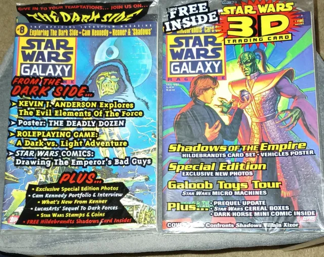 Star Wars Galaxy Magazine #8 & #9 1996 Factory Sealed