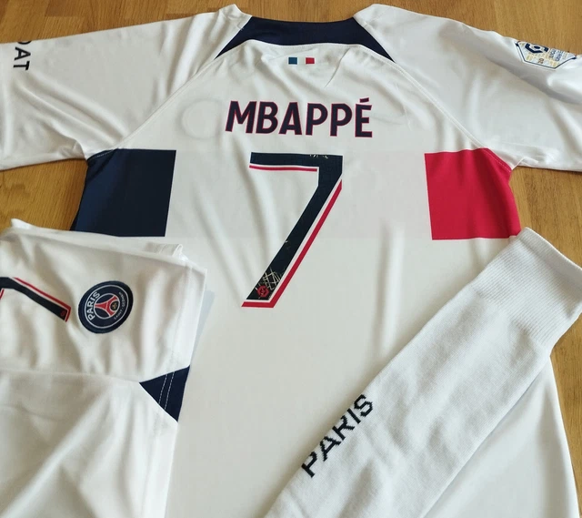 Maillot Mbappé junior PSG extérieur 2023/24 sur