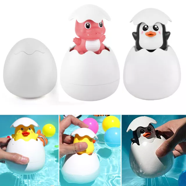 Kids Baby Bath Toys Sprinkler Egg Swimming Fun Toy Cute Duck Penguin Shower