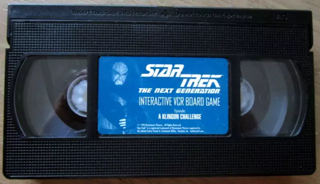 Star Trek Next Generation Interactive VCR Board Game 1993 VHS TAPE ONLY- E5A-1