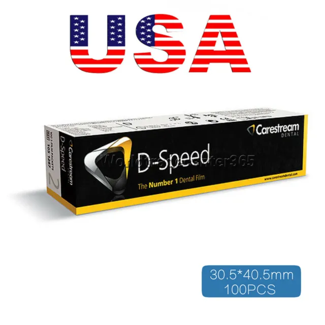 USA Dental Kodak Intraoral D-Speed 100 X-ray Films Carestream Adult Size 2 DF-58