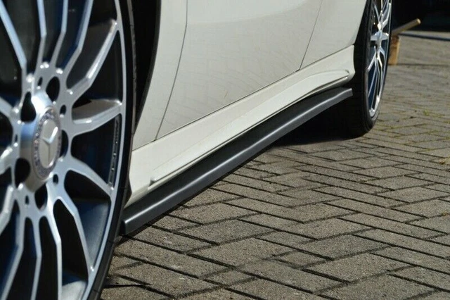 Black Gloss Side skirts addons diffusers For Mercedes A Class W176 2012-15