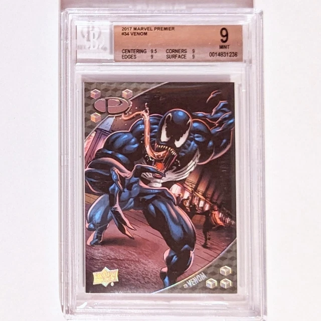 2017 UD Marvel Premier VENOM #34 SILVER FOIL Base Parallel /125 BGS 9 MINT