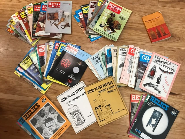 Vintage Old Bottle Magazine, Collector's World, Bottles & Relics Relics Mags Lot