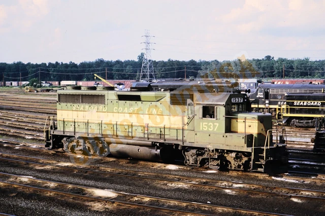 Vtg 1971 Train Slide 1537 SCL Seaboard Coast Line Railroad X3M018
