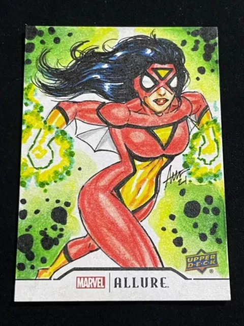 2021 Upper Deck Marvel Allure 1/1 Sketch Card Spider-Woman By Sherwin Santiago