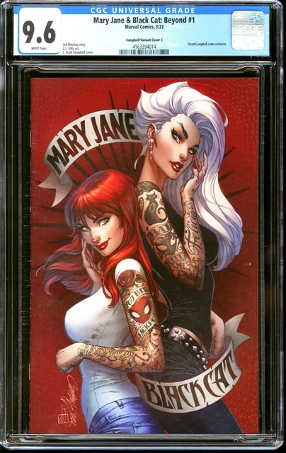 Mary Jane & Black Cat Beyond #1 JSC C Variant CGC 9.6 J Scott Campbell Exclusive