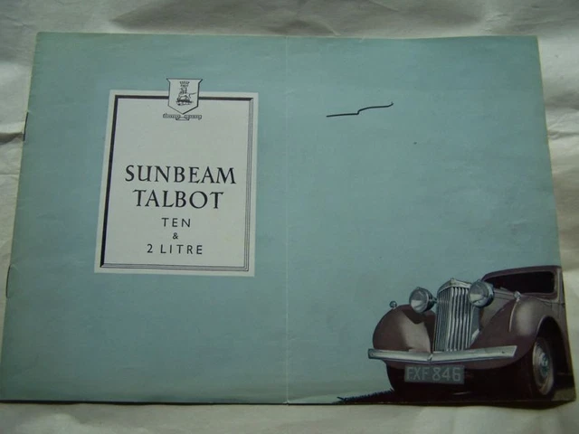 1948 Sunbeam Sales Brochure Owners Parts 1948 Sunbeam Sales Brochure Owners Parts