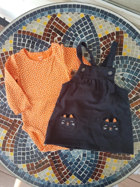 Carter's Baby Girls' 2 Piece Halloween Bodysuit and Jumper Dress Set 9 Months