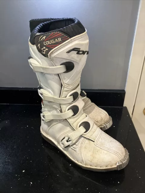 Forma Cougar Jugend Kinder Kinder Motocross MX Stiefel CE weiß Größe 38