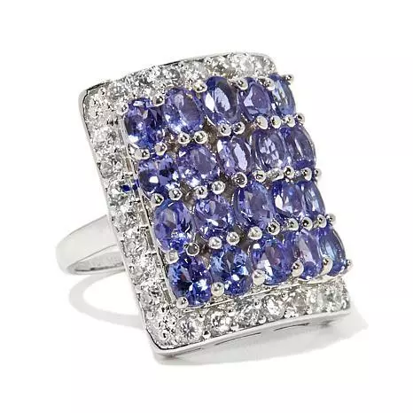 HSN Mateo Bijoux Tanzanite & White Zircon Zircon Sterling Ring Size 7 $458