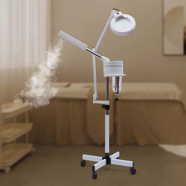 Vaporizador facial 2 en 1 Spa humidificador LED 5X Vergr erung lámparas máquina 750w