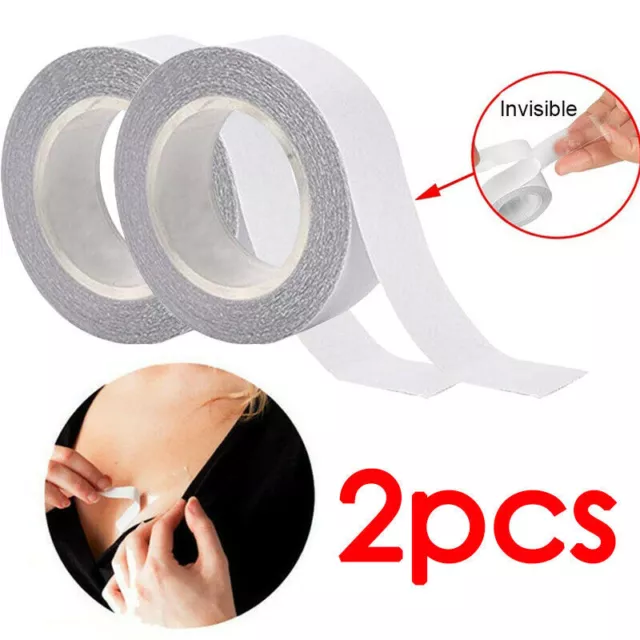 2x Double Sided Breast Boob Wig Toupee Tape Clear Dress Body Fashion Modesty