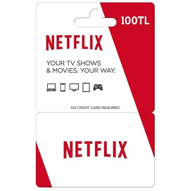 Netflix 100 TL TRY Gift Card TURKEY (Stockable)