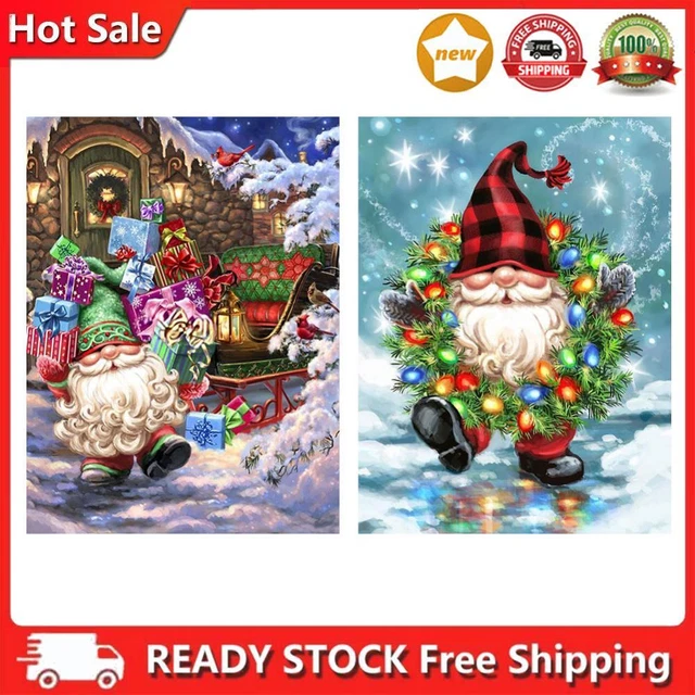 Gnome Oil Paint By Numbers Kits DIY Handpainted on Canvas Wall Art Picture Craft