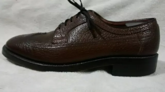 Rare Vintage NUNN BUSH Mens Shoes  Ankle Fashioned Genuine Water Bison leather.
