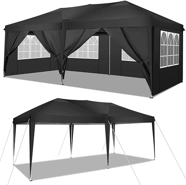 3x3-3x6m Pavillon Faltpavillon PopUp UV-Schutz 50+ Gartenzelt Partyzelt Festzelt